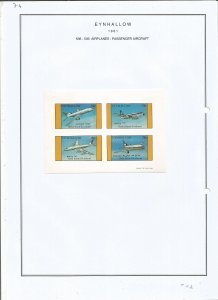 EYNHALLOW -1981 - Passenger Aircraft - Sheet - Mint Light Hinged - Private Issue