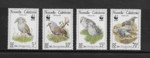 BIRDS - NEW CALEDONIA #798-801  WWF   MNH