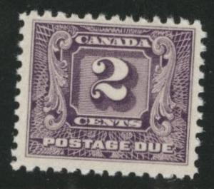 CANADA Scott J7 Mint No Gum, MNG postage due disturbed gum