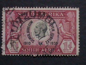 SOUTH AFRICA-1935- SC# 69- 87 YEARS OLD-KING GEORGE V-& SPRING BOOK -USED VF