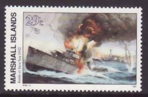 Marshall Islands-Sc#300- id6-unused NH 29c Java Sea battle-Ships-WWII-1991-92-