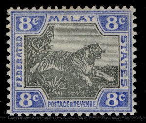 MALAYSIA - Federated Malay QV SG19a, 8c grey & ultramarine, M MINT. Cat £25.