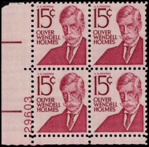 US #1288 HOLMES MNH LL PLATE BLOCK #29603 DURLAND $1.60