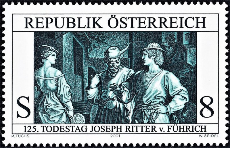 Austria 2001 MNH Stamps Scott 1855 Drawing Art