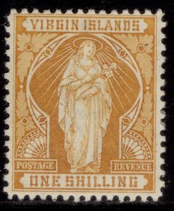 BRITISH VIRGIN ISLANDS QV SG49, 1s brown-yellow, M MINT. Cat £23.