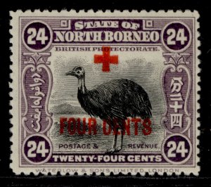 NORTH BORNEO GV SG245, 24c + 4c mauve, M MINT.