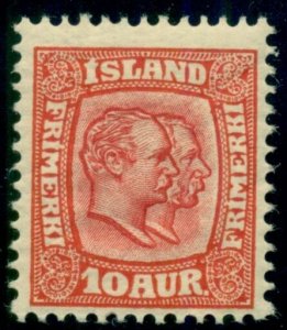 ICELAND #76 10aur Two Kings, og, NH, VF, scarce, Facit $550.00