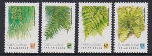 238-41 Christmas Island 1989 Ferns MNH