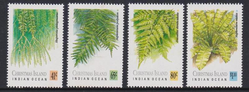 238-41 Christmas Island 1989 Ferns MNH