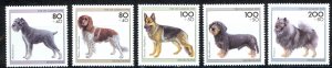 Germany Sc# B779-B783 MH 1995 Dogs