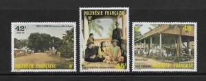 FRENCH POLYNESIA #414-16  EARLY TAHITI  MNH