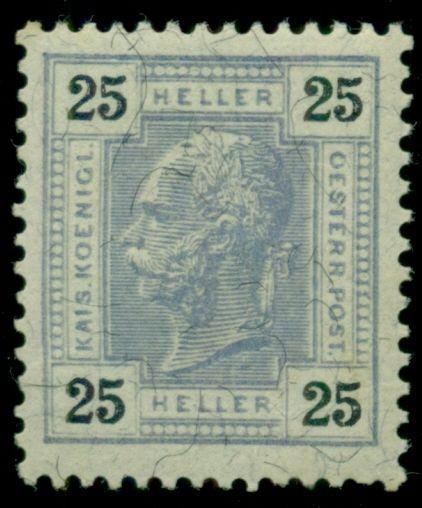 AUSTRIA #77, 25h ultramarine, og, NH, VF, Scott $180.00 