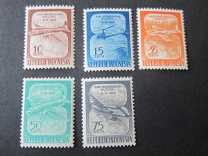 Indonesia 1958 Sc 445-9 set MH