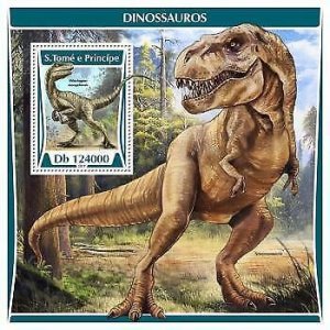 2017 S.Tome&Principe - Dinosaurs. Michel: 7238 / Bl.1296  |  Scott Code: 3405