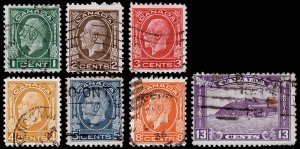 Canada Scott 195-201 (1932) Used F-VF Complete Set, CV $15.25 M