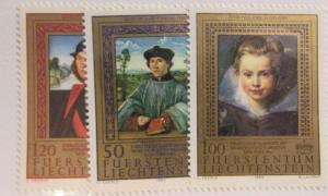 LIECHTENSTEIN Sc #817 818 819 ** MNH , postage stamp set. art artists, fine + 