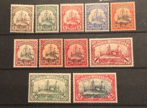 Stamps German East Africa Scott #11-21 hinged
