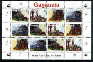 GAGAUZIA - 1998 - WWF Animals - Perf 12v Sheet - Mint Never Hinged-Private Issue