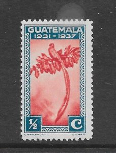 BIRDS - GUATEMALA #280 QUETZAL MNH