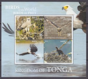 2019 Tonga 2285-2288/B131 Birds of prey 16,00 €