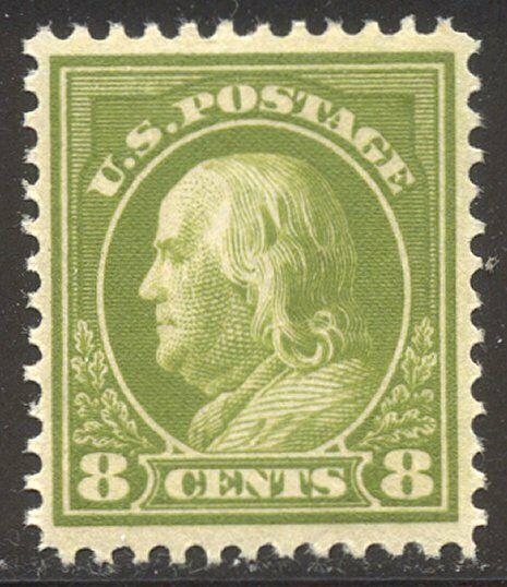 U.S. #414 Mint VF NH - 8c Olive Green 