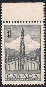 Canada #321 1 Dollar Pacific Coast Totem Pole Stamp mint OG NH VF-XF
