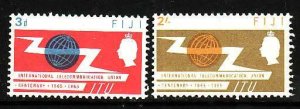 Fiji-Sc#211-12- id7-unused NH Omnibus set-ITU emblem-1965-