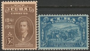 Cuba 1942 Sc 373-4 set MNH**