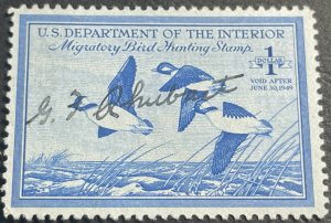 U.S.# RW15-USED---FEDERAL DUCK STAMP---SINGLE---1948