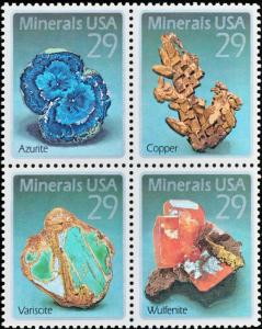 1992 29c Minerals, Copper, Block of 4 Scott 2700-2703 Mint F/VF NH