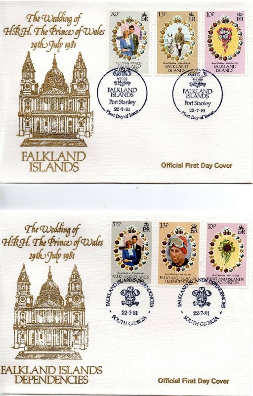 1981 Royal Wedding collection of 28 Commonwealth First Day Covers