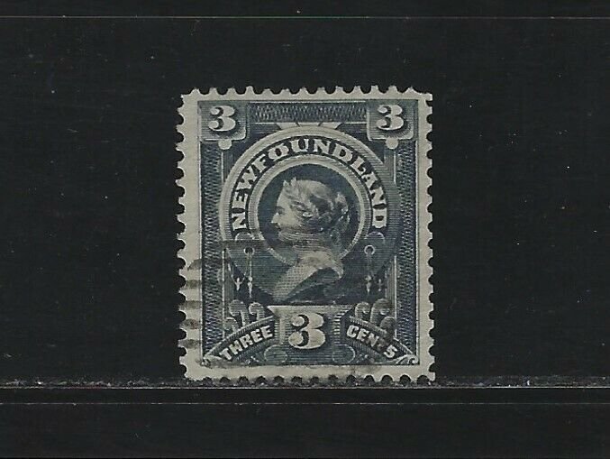 NEWFOUNDLAND - #60 - 3c QUEEN VICTORIA USED STAMP