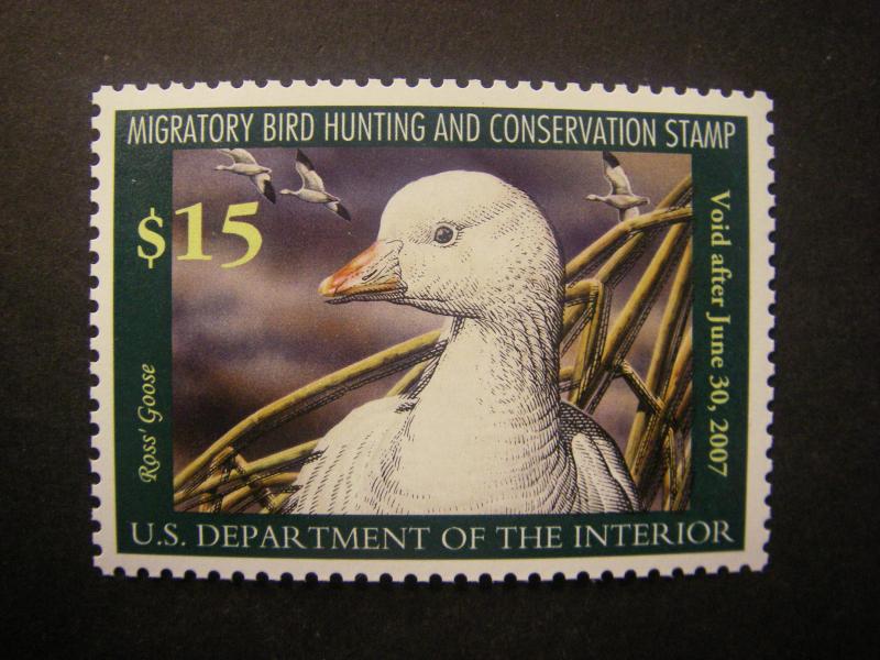 RW73, $15 Ross' Goose, MNH Single, Beautiful Duck Stamp