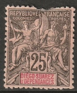 Diego Suarez 1892 Sc 32 MH* damage at top/some disturbed gum