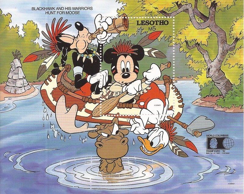 Lesotho - 1992 Disney Characters - Stamp Souvenir Sheet - Scott #891