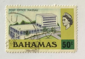 Bahamas 1971 Scott 327 used - 50c,  Post Office, Nassau