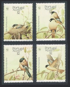 Azores WWF Birds Sao Miguel Bullfinch 4v 1990 MNH SC#385-388 SG#500-503