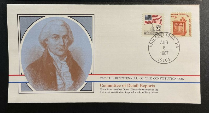 US #1582,2115 Used on Cover - Bicentennial of Constitution 1787-1987 [BIC20]