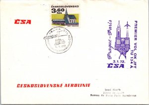 Czechoslovakia  1972 FFC - CSA - Prague To Paris - J7628