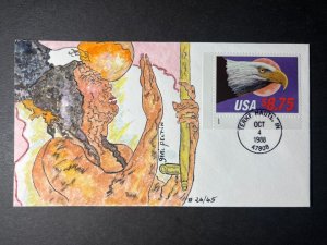 1988 USA First Day Cover FDC Terre Haute IN No Address Eagle Express Mail 40