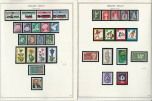 Germany Berlin Stamp Collection 18 Minkus Specialty Pages, 1975-1982, JFZ