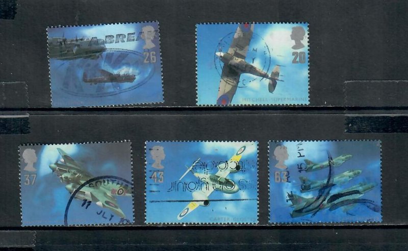GREAT BRITAIN 1997 COMMEMORATIVES AIRCRAFT ISSUE USED h 160221