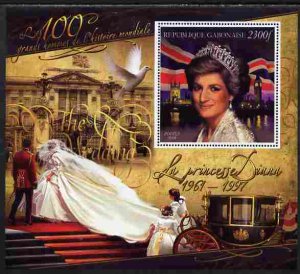 GABON - 2010 - Gt. Personalities, Diana - Perf Souv Sheet-MNH-Private Issue