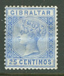 Gibraltar # 32 Queen Victoria 1889 - 25 centimos (1) Unused