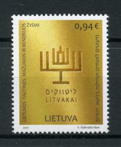 Lithuania 2017 MNH Jews Ethnic Minorities & Communities 1v Set Cultures Stamps