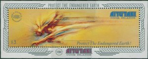 Aitutaki 1990 SG613 Endangered Earth MS MNH