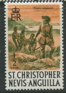 St. KITTS-NEVIS-Scott 206 -Definitives-1970- MNH - Single 1/2c Stamp