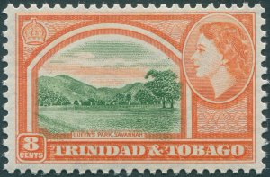Trinidad & Tobago 1953 8c deep yellow-green & orange-red SG273 unused