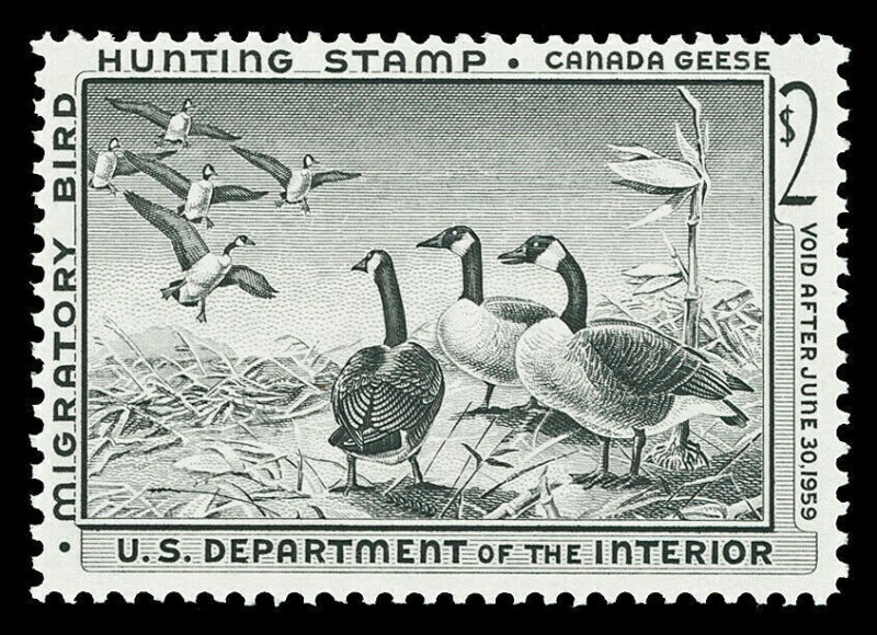 Scott RW25 1958 $2.00 Duck Stamp Mint F-VF OG NH Cat $85