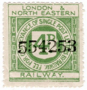 (I.B) London & North Eastern Railway : Letter Stamp 4d